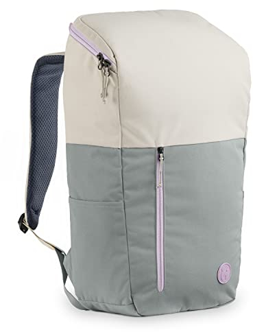hauck Pack N Walk, Beige Sage - Wickelrucksack und Wickeltasche 22 Liter mit Innentaschen, Außenfächern, Verstellbare Gurte und Brustgurt - Rucksack für Damen und Herren