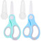 Ceramic Baby Food Scissors - Portable Shears - Healthy Food Cutter with Dust Cover and Storage Case - Cuts Meat, Chicken, Vegetables, Fruits (2-Pack)