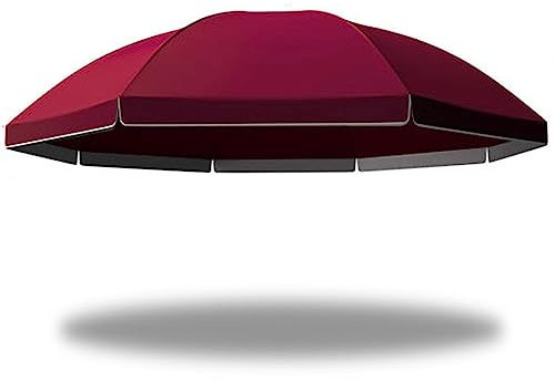 NILZA Housse De Rechange De Parasols Exterieur Jardin, Auvent De Rechange pour Parasol, Toile De Rechange pour Parasol 8 Baleines 10 Baleines, 2m 2.2m 2.4m 2.6m 2.8m 3m (Color : Burgundy, Size : 360