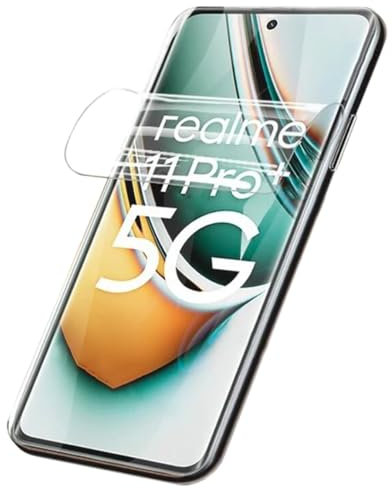 LXEEOLX [2 Piezas Protector de Pantalla para Realme 11 Pro/Realme 11 Pro+, Película de TPU Flexible, Compatible Huellas Dactilares ID [HD Transparente][Antiarañazos][Sin Burbujas]