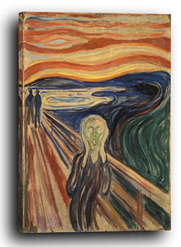 Leinwandbild (30x40cm) Edward Munch: Der Schrei (1910), Leinwand auf Keilrahmen gespannt und fertig zum Aufhängen, hochwertiger Kunstdruck aus deutscher Produktion