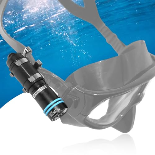 nitescuba MS02 Mini Dive Mask Light Diving Scuba Flashlight Headlamp Underwater 70m Torch 500 Lumen Rotary Switch with Battery and 316 Stainless Steel Mask Clip (Not Included Snorkel Mask)