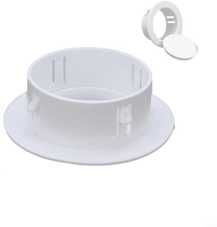 HpLive Cache-trou mural décoratif de 40 à 100 mm - Capuchon de protection en plastique pour obturer les meubles de cuisine, armoire, étagère, placard, bibliothèque (80 mm)
