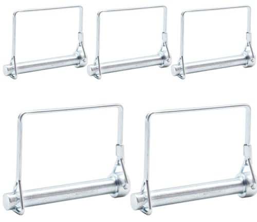 CEEYSEE 5Stück Sicherungsstift 10 mm x 70 mm Einen Splinte Rohrklappsplinte mit Rastverschluss eckigem Bügel aus Verzinktem für Anhänger, Traktoren, Kippern, Bauernhof, Rasenmäher (F.10 mm x 70 mm)