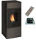 Stufa a pellet Doppia Canalizzazione Sonia 15 15,22 Kw Antracite 4 Stelle 387 mc riscaldabili On Fire Line (Stufa + Telecomando + Modulo WIFI)