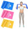flintronic Fitnessbänder 3er-Set, 1.5m Gymnastikband mit 3 Widerstandsstufen, Gymnastikband Resistance Bands für Crossfit, Pilates, Yoga, Krafttraining, Physiotherapie (Blau+Rosa+Gelb)