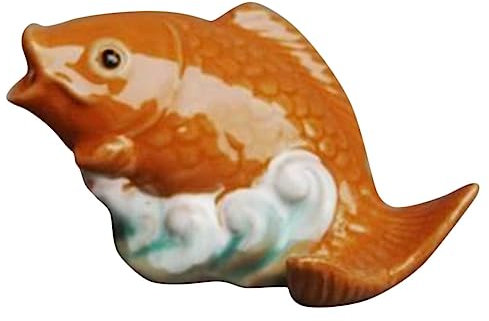 Toddmomy 2St Karpfen-Keramik-Ornamente Geschenke für den Jahrestag springbrunnen zubehör Balkon verkleidung teichdeko Sprühwasser schmücken Spritzgerät Dekorationen Düse