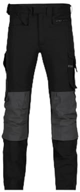 DASSY® Impax Stretch-Arbeitshose mit Kniepolstertaschen - Größe 56 - SCHWARZ/ANTHRAZITGRAU