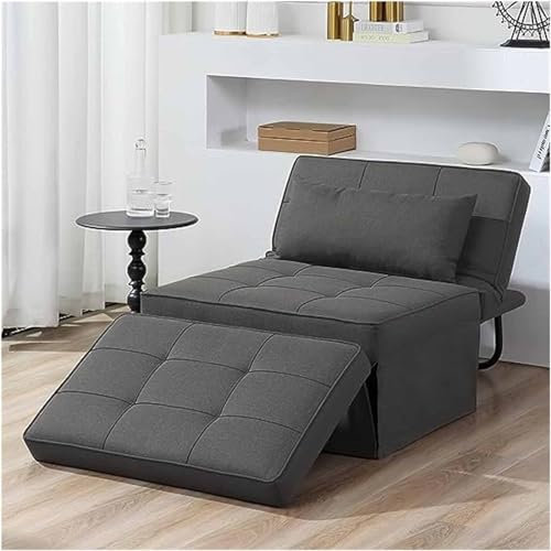 Leomix Couchbett, moderner umwandelbarer Stuhl, 4-in-1 umwandelbares Schlafsofa, Multifunktionsstuhl, Liegebett mit Verstellbarer Rückenlehne, für Wohnzimmer, Kleiner Raum,C