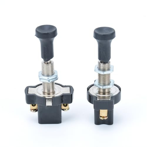 Interruptor push-Pull de 20 mm, 12 V, 24 V, fuente de alimentación, apto para 2 unidades de 12 – 24 V CC para camiones, motocicletas, coches, RV, 2 unidades