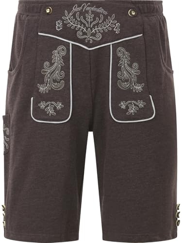 Jan Vanderstorm Herren Sweatbermuda Dennik | Trachtenhose | Lederhose-Look | Oktoberfest