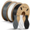 ANYCUBIC PLA Filament 1.75mm, 3kg 3D Drucker Filament PLA, Filament 3d Druckmaterialien für FDM 3D-Drucker, Intelligente Identifikation, Schwarz Weiß Textur Grau