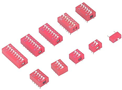 45-teiliges DIP-Schalter-Set, Verstellbarer Ein-/Ausschalter, Ideal für Leiterplatten und PCB-Projekte, 2,54 Mm Reichweite, Inklusive Aufbewahrungsbox.