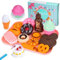 Kinderküche Dessert Set Kinder Spielzeug Küchenzubehör Kinder Lebensmittel Spielzeug mit Dessert Platte ，Kinder Lernspielzeug Küchenzubehör Teeparty Geschenk für Kinder ab 3 4 5 Jahren