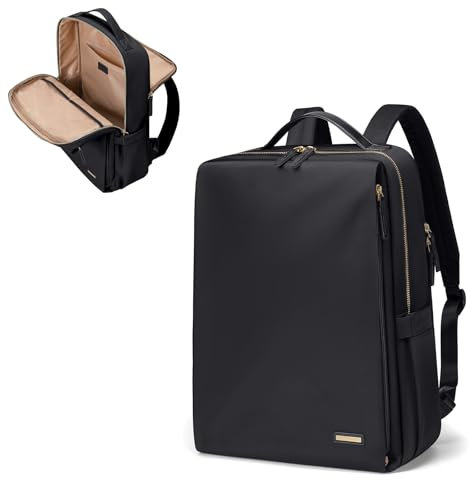 GOLF SUPAGS Sac à Dos élégant Pour Ordinateur Portable Pour Femme, Approuvé Par Les Compagnies Aériennes, Voyage, Travail, école, Sac à Dos Décontracté Pour Ordinateur Portable de 14 Pouces (Noir)