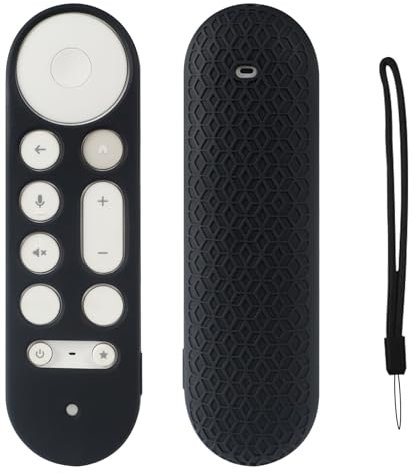 KNOXS Silicone Remote Case Compatible with Google TV Streamer 4K TV 2024, [Anti Slip, Shockproof, Dustproof] Case Compatible with Amazon Fire TV Smart TVs (Black)