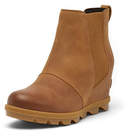 Sorel Women's Joan Rhapsody Chelsea Wedge Boot, Velvet Tan/Gum 2, 11
