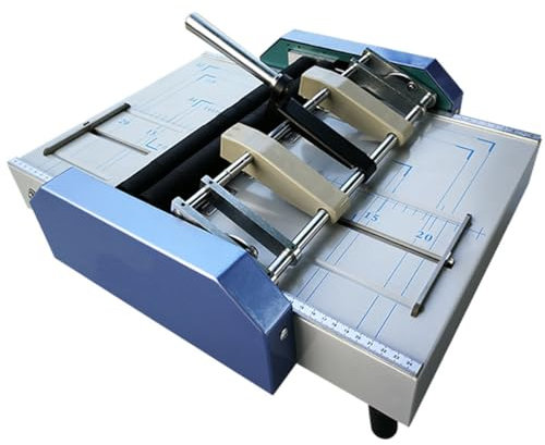 GAYAYAS Plieuse de Papier, A3 A4, Reliure Automatique à agrafes Plates, 5 Positions de Clous pour Agrafe de Type 24/6, pour Pages Couleur de dossiers de Cartes