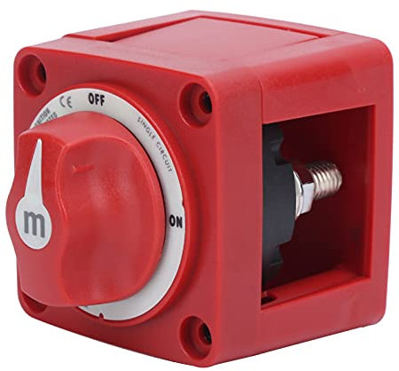 Battery Isolator Switch, Yacht Car Battery Cut off Switch Single Circuit 6006 MSeries Battery Disconnect Isolator Battery Kill Switch Battery Cut Off Switch for Marine Boat DC 12-48V