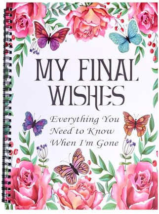 Bafeil My Final Wishes Planner - End of Life Planner UK Book & Organizer | with Checklist | Detailed Guide for Accounts, Belongings & Funeral Wishes, Death Planners