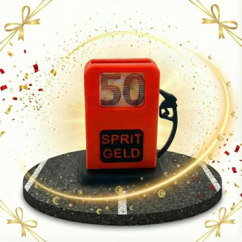 R-Satz Shop Fuel Money Gift Packaging - 3D Tank Column & Canister - Creative Gift Idea for Tank Vouchers, Driving Licence, Car, Friends or Birthday (Fuel Column)