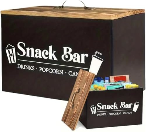 Ericetion Holz-Snack-aufbewahrungsbox, Bonbonglas Deckel, Snack-Organizer, Vintage-Stil, Bonbondose, Rechteckiger Bonbonspender Für Süßigkeiten, Schokolade Und Snacks