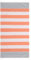 H HANSEL HOME Fouta Toalla Playa Grande 100x200cm - Pareo Toalla Playa de Algodón Suave y Ligero - Estilo Rayas - Multiusos y Secado Rápido - Naranja/Gris