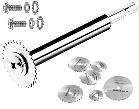 Nudiuhis Inside Pipe Cutter for PVC Pipe,Plastic Plumbing Tools with 6Pcs Rotary Drill Saw Blades & 1/4Inch Hex Shank for Plumber, Fine Workmanship