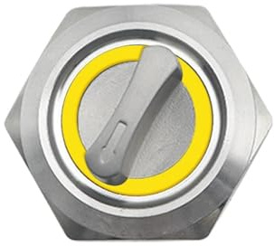Interruptor selector giratorio de metal de 2 y 3 posiciones, pulsador con enclavamiento, LED amarillo, momentáneo, 19 mm, 1 unidad(3 Position,3-6V)