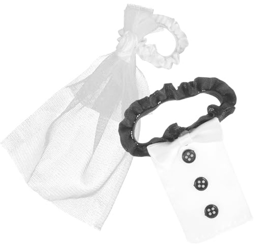 LOORGVEL Ensemble de 2 Couvre-Verres à Vin de Mariage Housses Créatives pour Flûtes à Toast Décoration de Mariage Romantique Accessoires pour Enterrement de Vie de Jeune Fille Blanc
