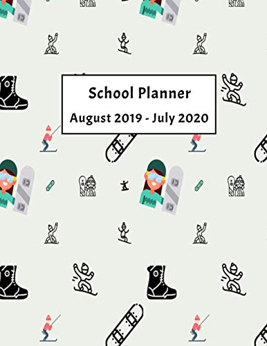 2019-2020 School Planner: Weekly, Monthly and Yearly Calendar (Snowboarding School Planner, Band 2)