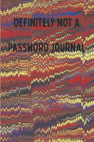 Definitely Not a Password Journal: Internet Password Logbook 4x6 Pocket Notebook for Pin Codes and Passcodes, 80+ Entries Internet Address and Password Journal Professional Organizer Red VHS Pattern