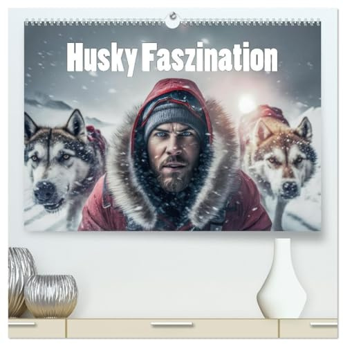 Husky Faszination (hochwertiger Premium Wandkalender 2026 DIN A2 quer), Kunstdruck in Hochglanz: Schlittenhunde in Aktion (CALVENDO Tiere)