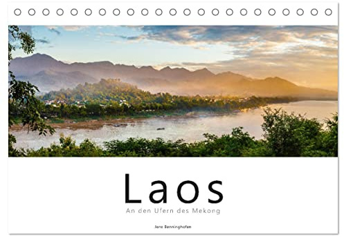 Laos - An den Ufern des Mekong (Tischkalender 2026 DIN A5 quer), CALVENDO Monatskalender: 12 farbenfrohe Aufnahmen aus Laos (CALVENDO Orte)
