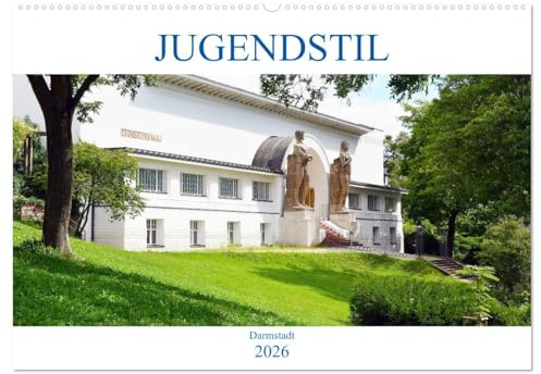 Jugendstil - Darmstadt (Wandkalender 2026 DIN A2 quer), CALVENDO Monatskalender: Von der Mathildenhöhe bis zum Hauptbahnhof, Architektur einer vergangenen Epoche. (CALVENDO Orte)