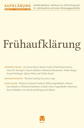 Aufklärung, Band 17: Frühaufklärung