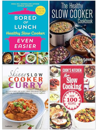 Bored of Lunch Healthy Slow Cooker Even Easier [Hardcover], The Healthy Slow Cooker Cookbook, The Skinny Slow Cooker Curry Recipe Book & More Slow Cooking 4 Books Collection Set