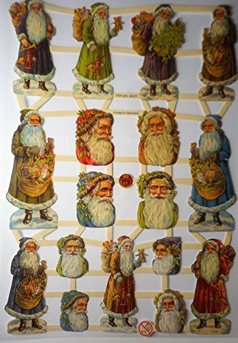 Glanzbilder Weihnachten Weihnachtsmann EF 7304 Oblate Posiebilder Scrapbook Deko GWI 471