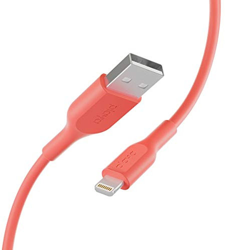 PLAYA Lightning Cable (Lightning to USB Cable compatible with iPhone, iPad, AirPods) MFi-Certified Charger Cable Orange Coral 1 m