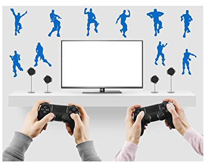 Wandaufkleber für Kinderzimmer, Motiv: Floss tanzend, Vinyl, Blau