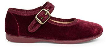 Pisamonas Scarpe Bambina Velluto Fibbia Misurare 34 Colore Bordeaux