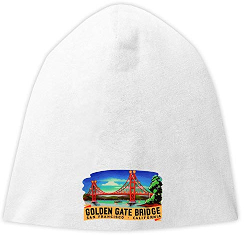 California San Francisco Golden Gate Bridge Retro Jersey Beanie Hut Dünne Slouch Cap Unisex One Size