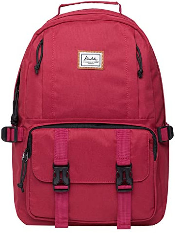 KAUKKO Schöner und durchdachter Rucksack mit Laptopfach für 15 Zoll Schule Uni 22L, Rot Jnl-ks21-04, one size, Tagesrucksack