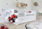 WFL GROUP Kinderbett Weiss Mit Matratze & Schublade Inklusive - Kinderbett - Tiere - Autos - Formel - 180x80