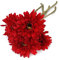 Künstliche Gerbera- , realistisch, künstliche Gänseblümchen, Zweig, Brautstrauß für Zuhause, Garten, Hochzeit, Party, Vase, Dekoration, Rot, 5 Stück