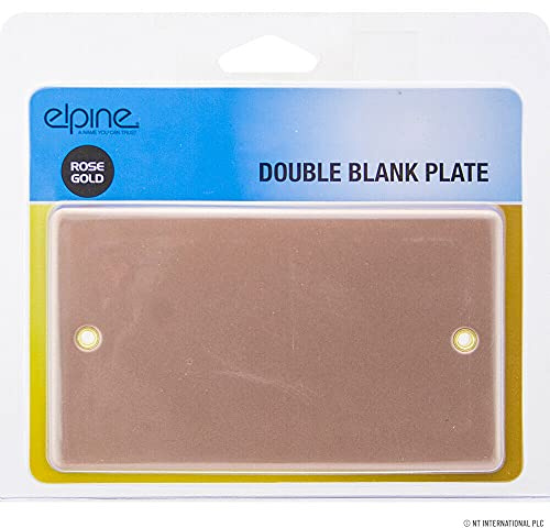 NEW ROSE GOLD DOUBLE BLANK PLATE LIGHT SWITCH HOME OFFICE ELECTRIC SOCKET COVER