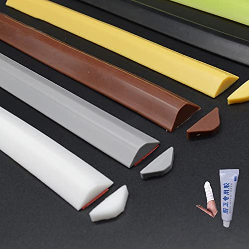 LLCC Silicone Shower Threshold Water Barrier 80CM Bathroom And Kitchen Water Retaining Strip Door Seal Strip Shower,Bath Shower Screen Barrier Waterproof Self Adhesive Water Retaining Dam