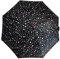 Goods4good Regenschirm, sehr groß, XXL, Durchmesser 130 cm, bedruckt, Regentropfen, für Männer und Frauen, winddicht, Struktur aus Faser, Schwarz.
