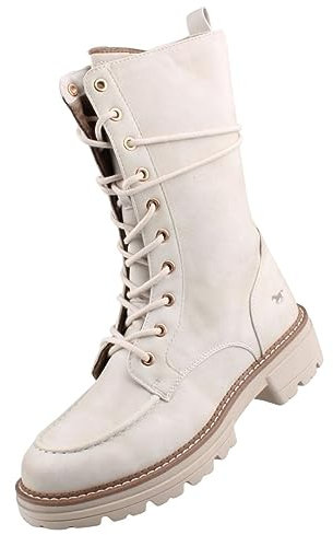 MUSTANG Damen Stiefelette Weiß, Schuhgröße:EUR 39