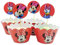 Cupcake Toppers,Kuchenaufsätze 24 Stücke Minnie Cupcake Wrappers Kuchendeckel für Geburtstagsfeier Hochzeiten Jubiläen Gartenpartys Geburtstagskuchen Dekoration Lieferungen